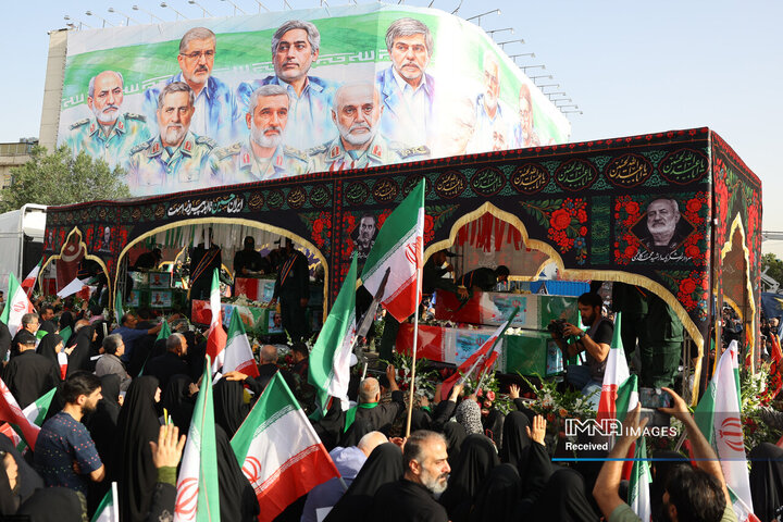مراسم تشییع شهدای اقتدار ایران در تهران