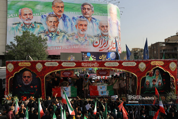 مراسم تشییع شهدای اقتدار ایران در تهران