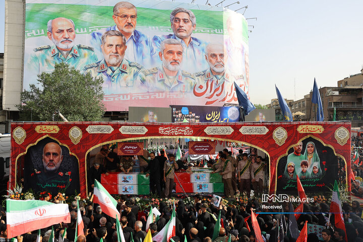 مراسم تشییع شهدای اقتدار ایران در تهران