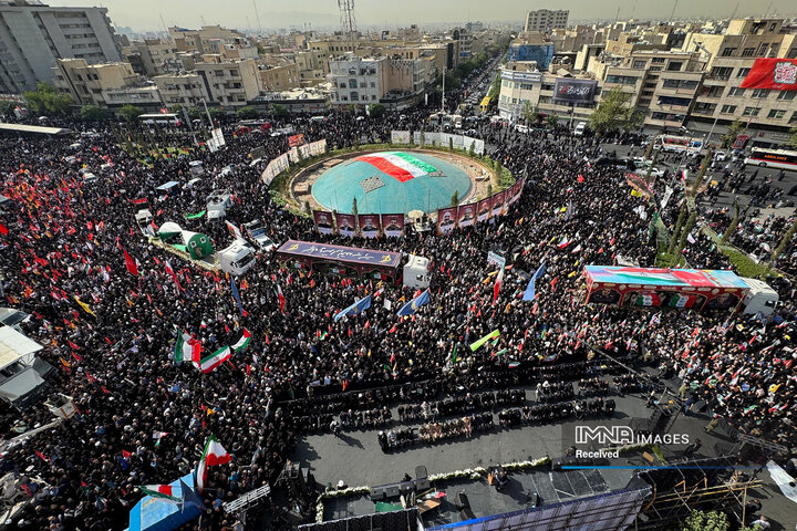مراسم تشییع شهدای اقتدار ایران در تهران