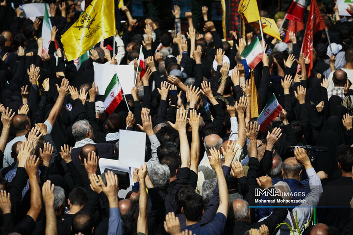 مراسم تشییع شهدای اقتدار ایران در تهران