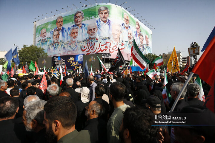 مراسم تشییع شهدای اقتدار ایران در تهران