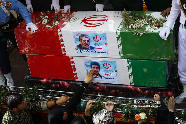 مراسم تشییع شهدای اقتدار ایران در تهران