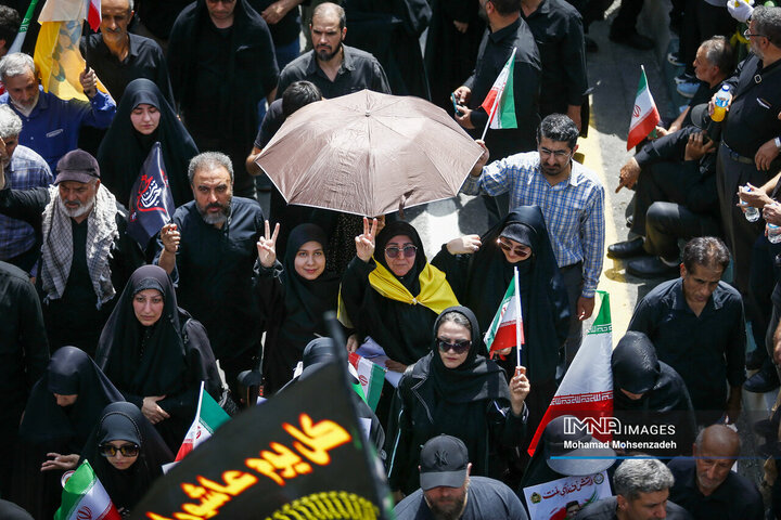 مراسم تشییع شهدای اقتدار ایران در تهران