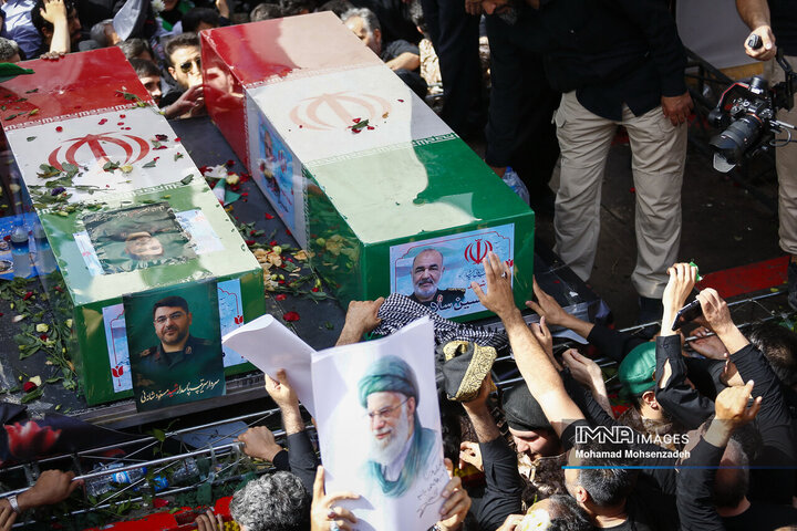 مراسم تشییع شهدای اقتدار ایران در تهران