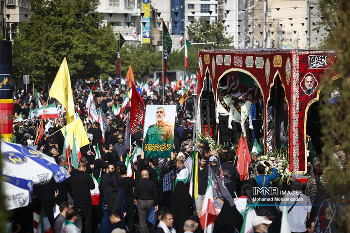 مراسم تشییع شهدای اقتدار ایران در تهران