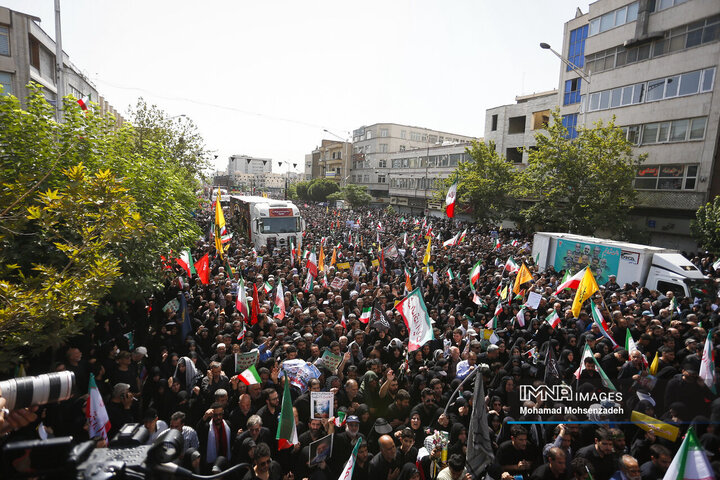 مراسم تشییع شهدای اقتدار ایران در تهران