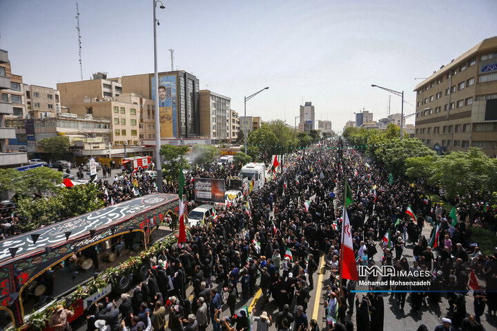 مراسم تشییع شهدای اقتدار ایران در تهران