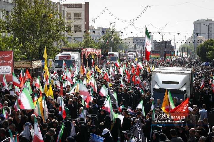 مراسم تشییع شهدای اقتدار ایران در تهران