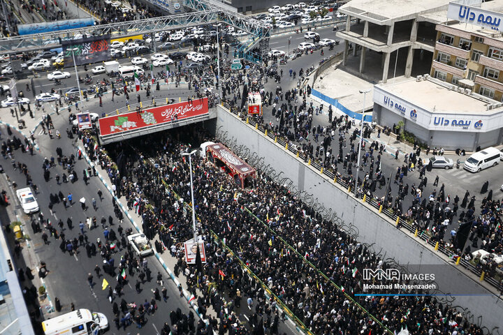 مراسم تشییع شهدای اقتدار ایران در تهران