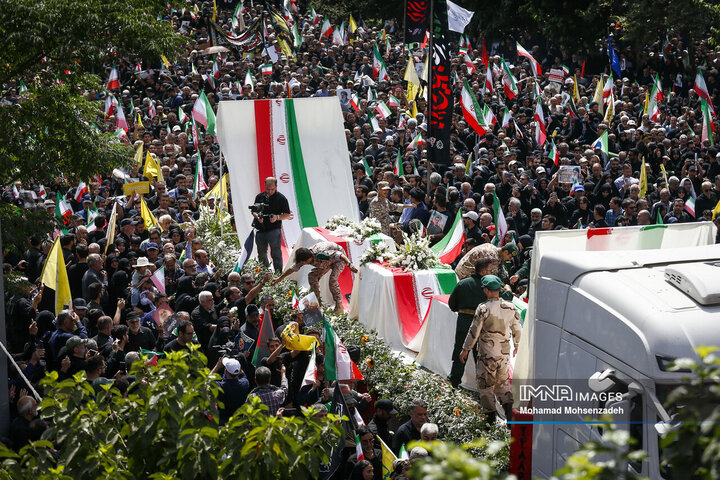 مراسم تشییع شهدای اقتدار ایران در تهران