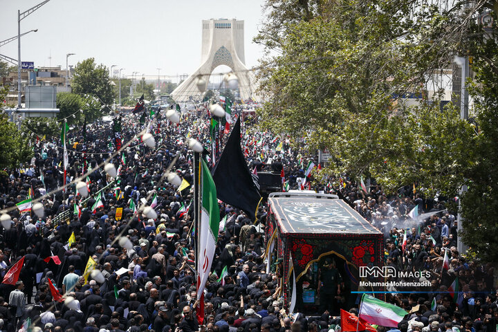 مراسم تشییع شهدای اقتدار ایران در تهران