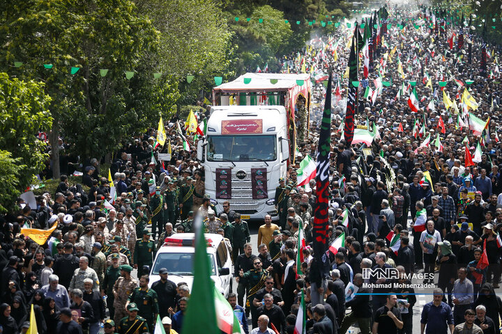 مراسم تشییع شهدای اقتدار ایران در تهران