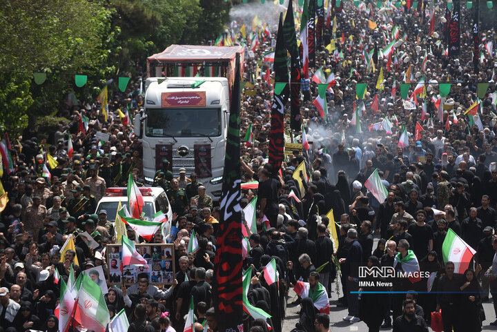 تشیع شهدای اقتدار در تهران