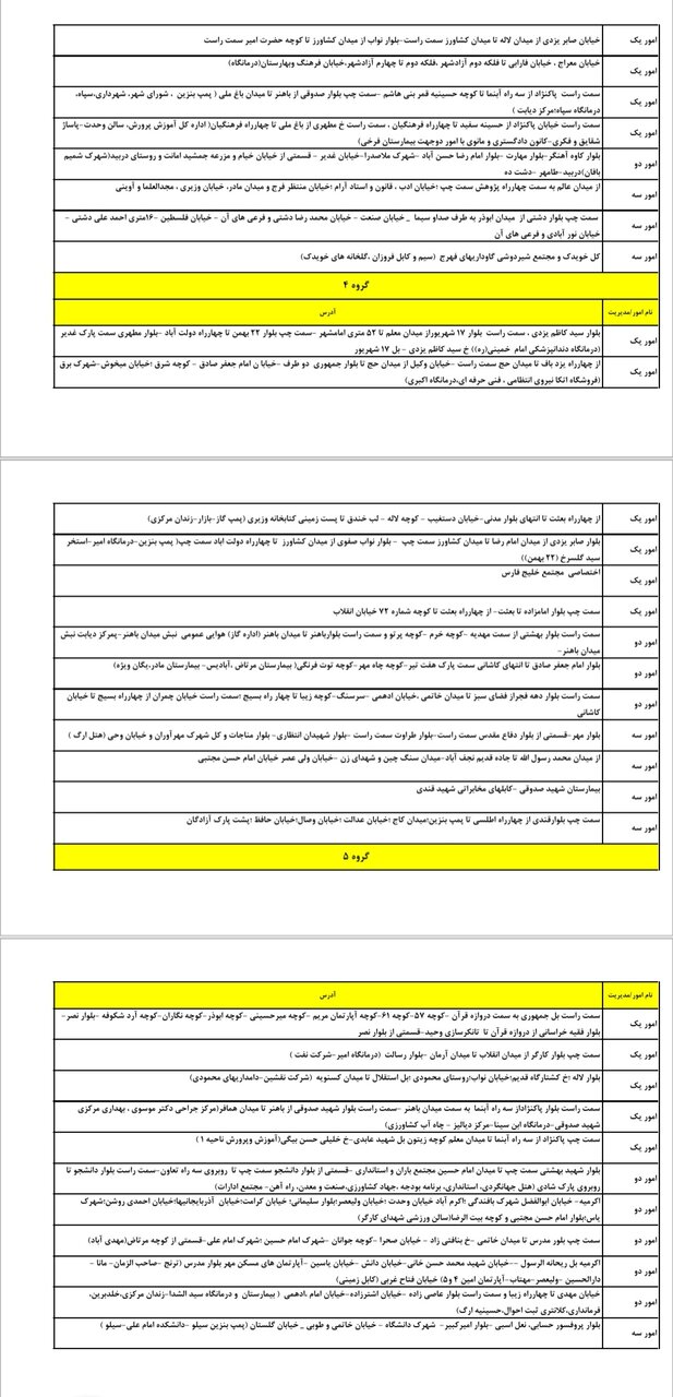 جدول کامل خاموشی برق یزد شنبه ۷ تیر ۱۴۰۴ / زمانبندی قطعی برق گروههای مختلف