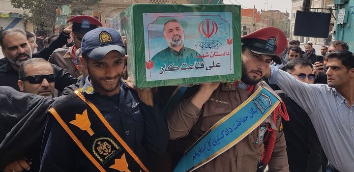 پیکر قاضی مجاهد شهید قناعت‌کار در حرم حضرت معصومه(س) به خاک سپرده شد