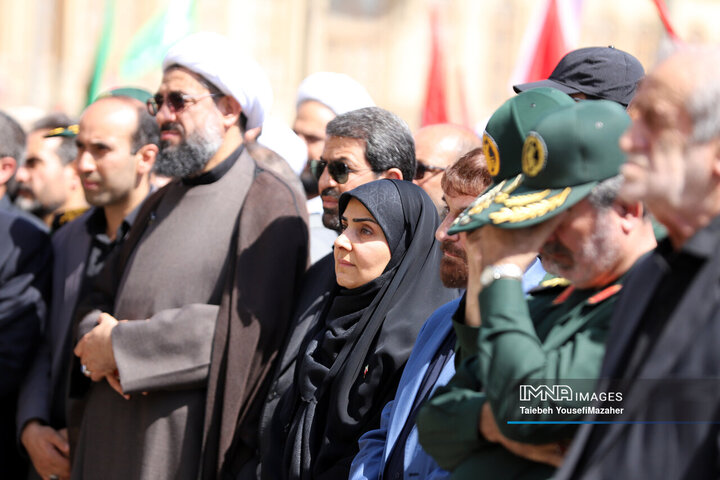 مراسم تشییع سردار شهید علی شادمانی در همدان