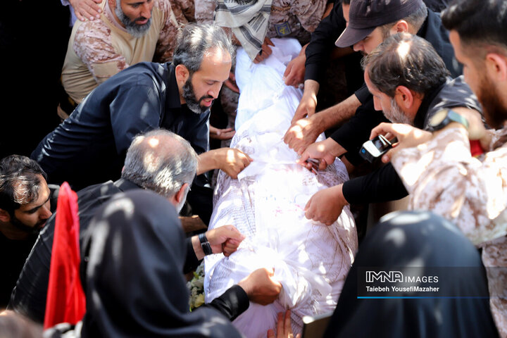 مراسم تشییع سردار شهید علی شادمانی در همدان