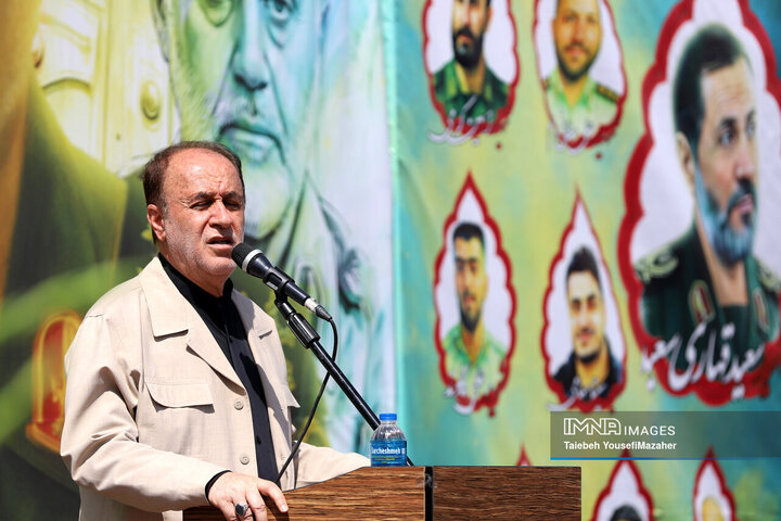 مراسم تشییع سردار شهید علی شادمانی در همدان