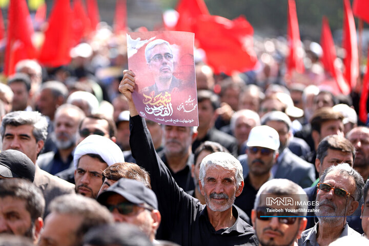 مراسم تشییع سردار شهید علی شادمانی در همدان