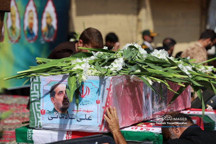 مراسم تشییع سردار شهید علی شادمانی در همدان