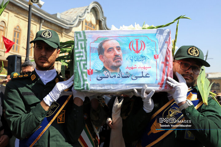 مراسم تشییع سردار شهید علی شادمانی در همدان