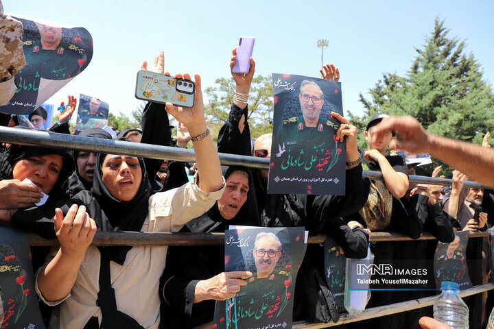 مراسم تشییع سردار شهید علی شادمانی در همدان