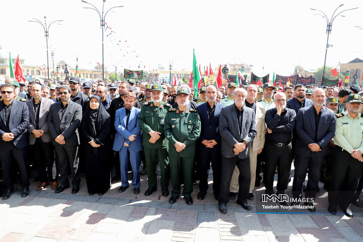 مراسم تشییع سردار شهید علی شادمانی در همدان