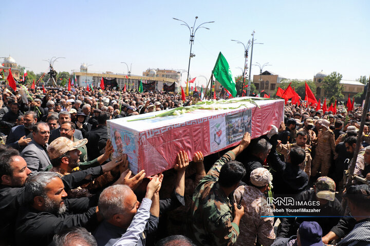 مراسم تشییع سردار شهید علی شادمانی در همدان