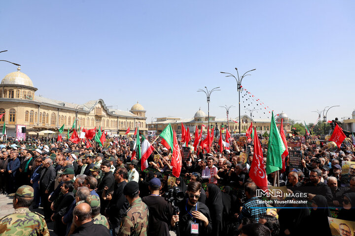 مراسم تشییع سردار شهید علی شادمانی در همدان
