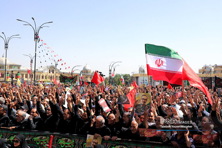 مراسم تشییع سردار شهید علی شادمانی در همدان