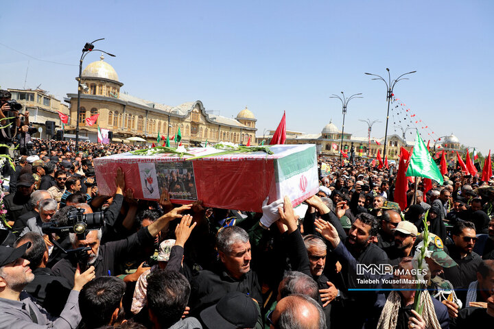 مراسم تشییع سردار شهید علی شادمانی در همدان