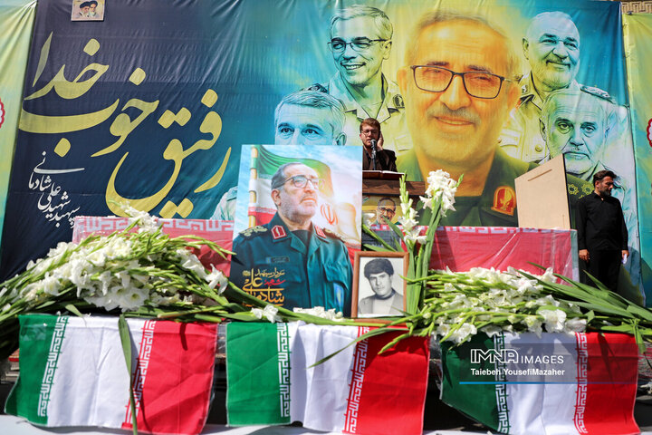 مراسم تشییع سردار شهید علی شادمانی در همدان