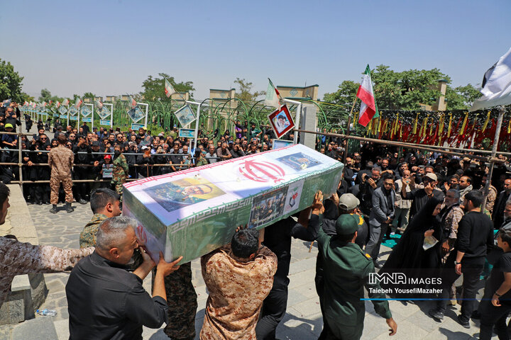 مراسم تشییع سردار شهید علی شادمانی در همدان