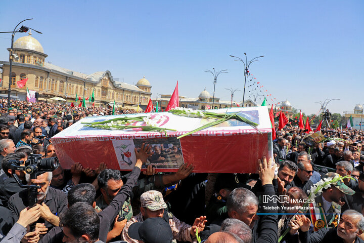 مراسم تشییع سردار شهید علی شادمانی در همدان