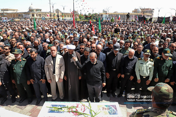 مراسم تشییع سردار شهید علی شادمانی در همدان