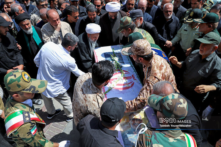 مراسم تشییع سردار شهید علی شادمانی در همدان