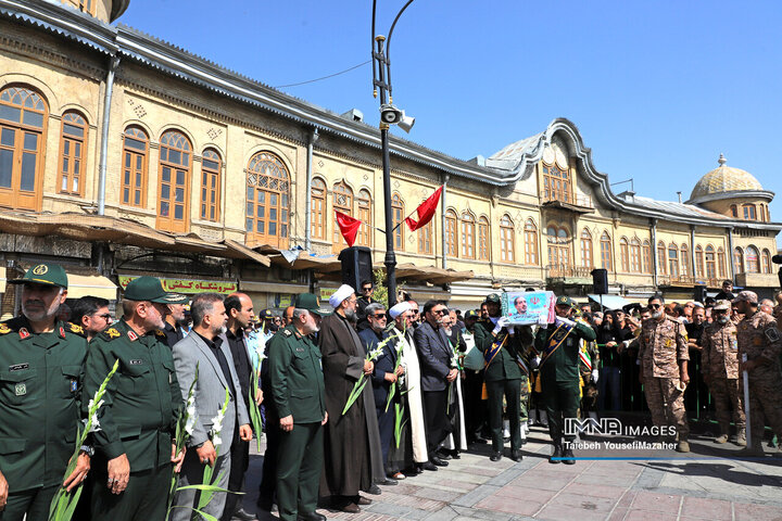 مراسم تشییع سردار شهید علی شادمانی در همدان