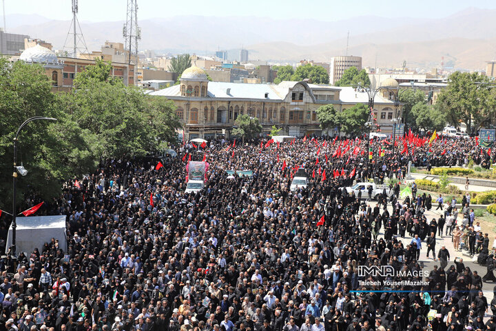مراسم تشییع سردار شهید علی شادمانی در همدان