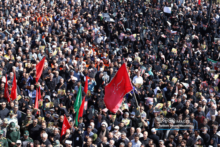 مراسم تشییع سردار شهید علی شادمانی در همدان