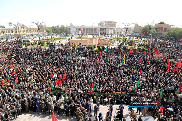 مراسم تشییع سردار شهید علی شادمانی در همدان