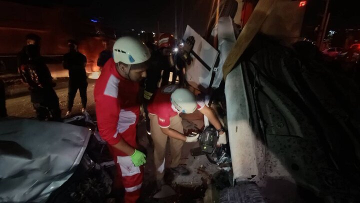 ۵ کشته و زخمی در تصادف زنجیره‌ای در ماهیدشت کرمانشاه