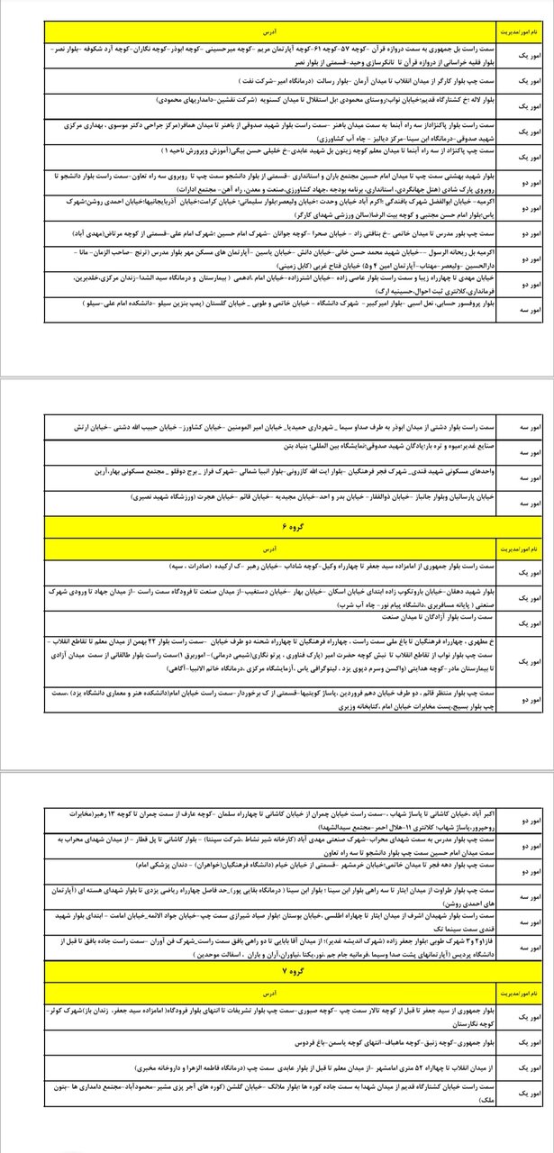 جدول کامل خاموشی برق یزد سهشنبه ۱۰ تیر ۱۴۰۴ / زمانبندی قطعی برق گروههای مختلف