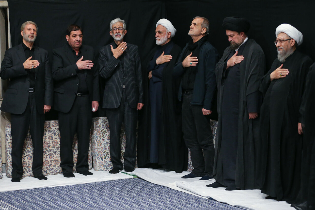 حضور فرمانده هوافضای سپاه در مراسم عزاداری حسینیه امام خمینی (ره)