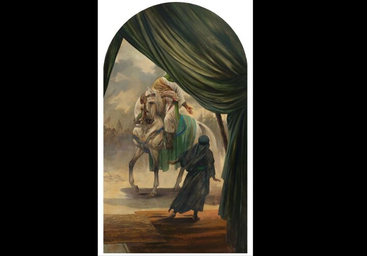 نقاشی جدید حسن روحالامین «سند» شهادت طفل ۶ ماهه را روایت کرد