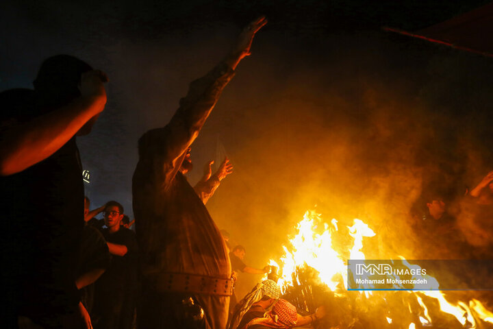 آیین مشعل گردانی نجفی های مقیم قم