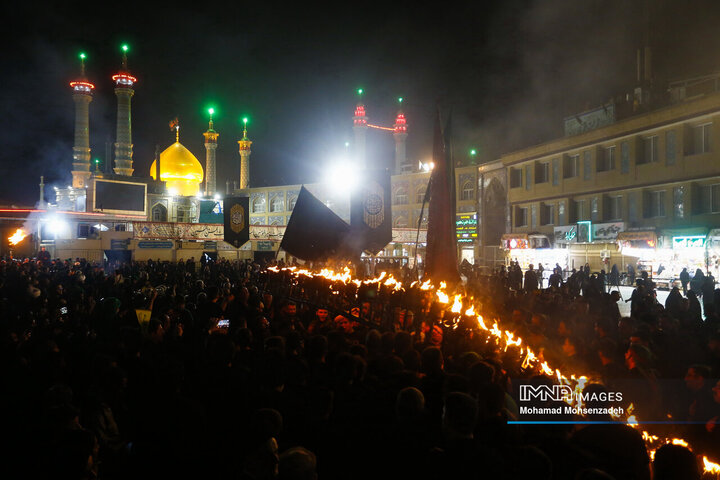 آیین مشعل گردانی نجفی های مقیم قم