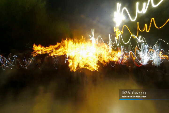 آیین مشعل گردانی نجفی های مقیم قم