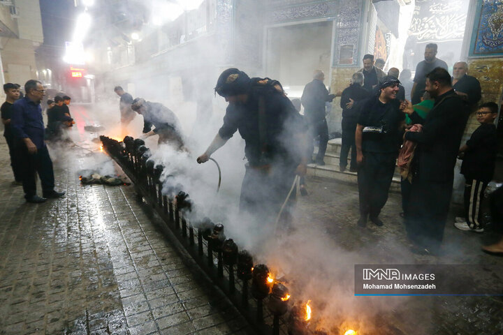 آیین مشعل گردانی نجفی های مقیم قم