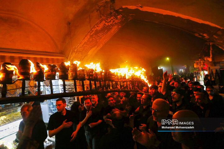 آیین مشعل گردانی نجفی های مقیم قم